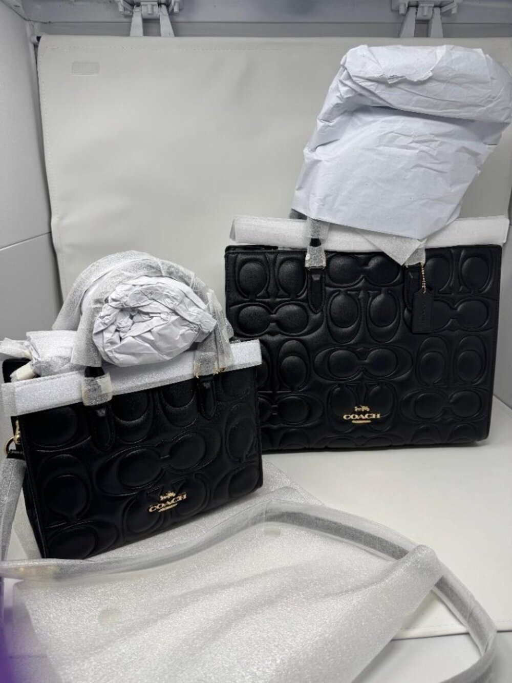 Large and Small Coach Maggie Tote Black